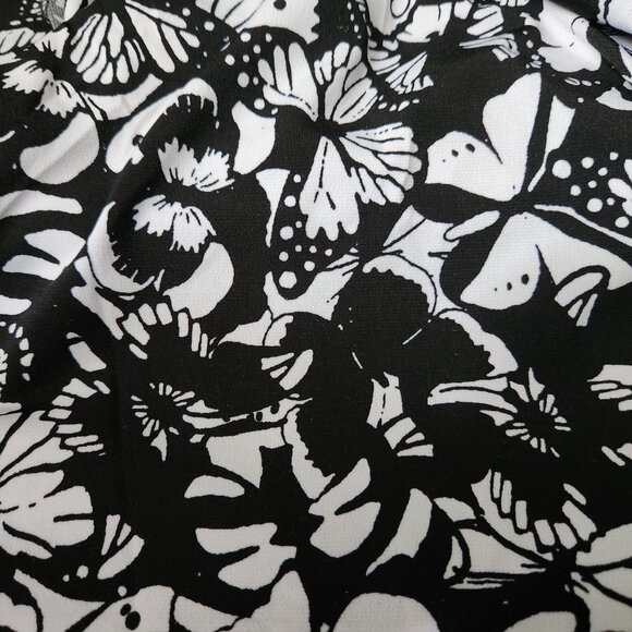 Women's Black and White Sleeveless Blouse, Cowl Neck, Size 2x, Penmans - Picture 2 of 6